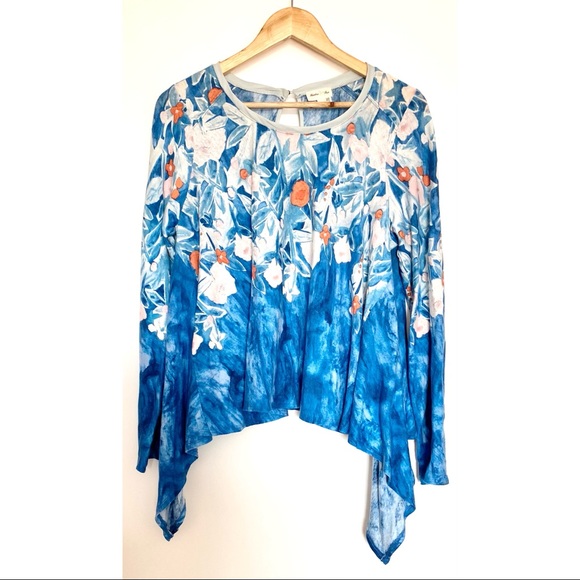 2/$25 Anthropologie Meadow Rue Floral Shirt - Picture 2 of 6